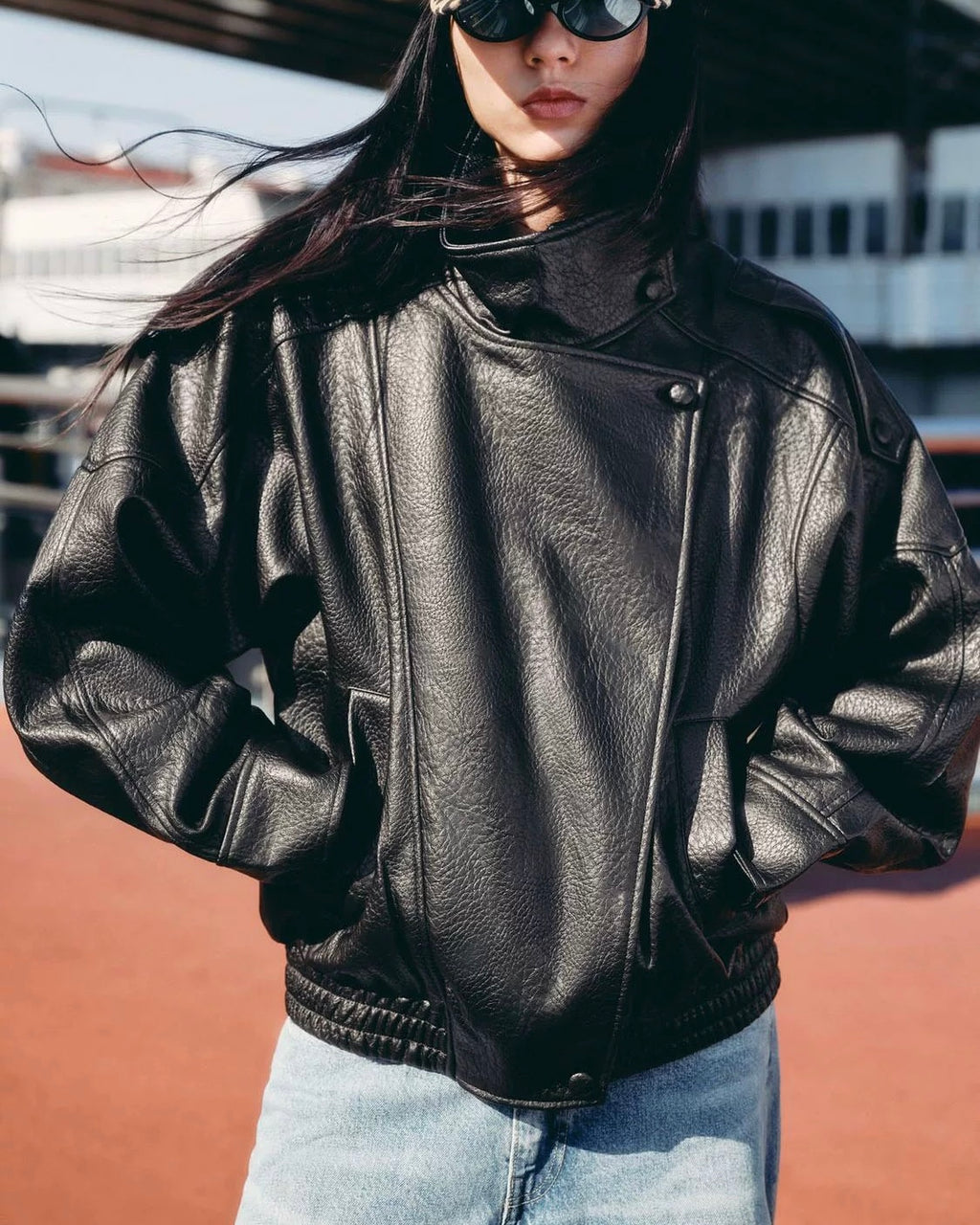 Premium Oversized Leather Jacket