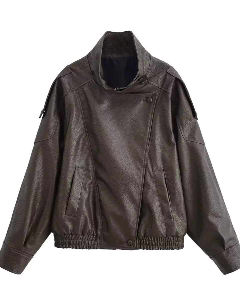 Premium Oversized Leather Jacket