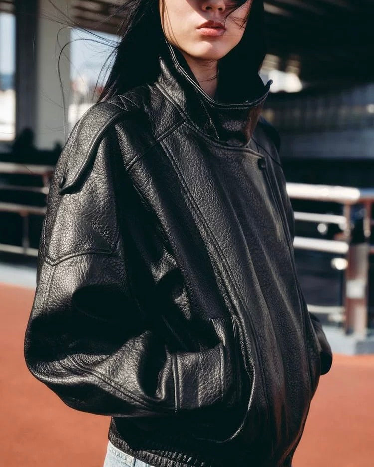 Premium Oversized Leather Jacket