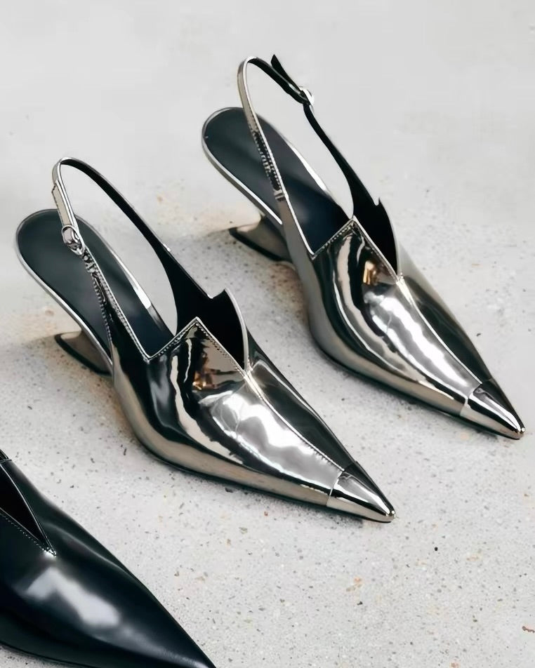 Pointed Slingback Heels
