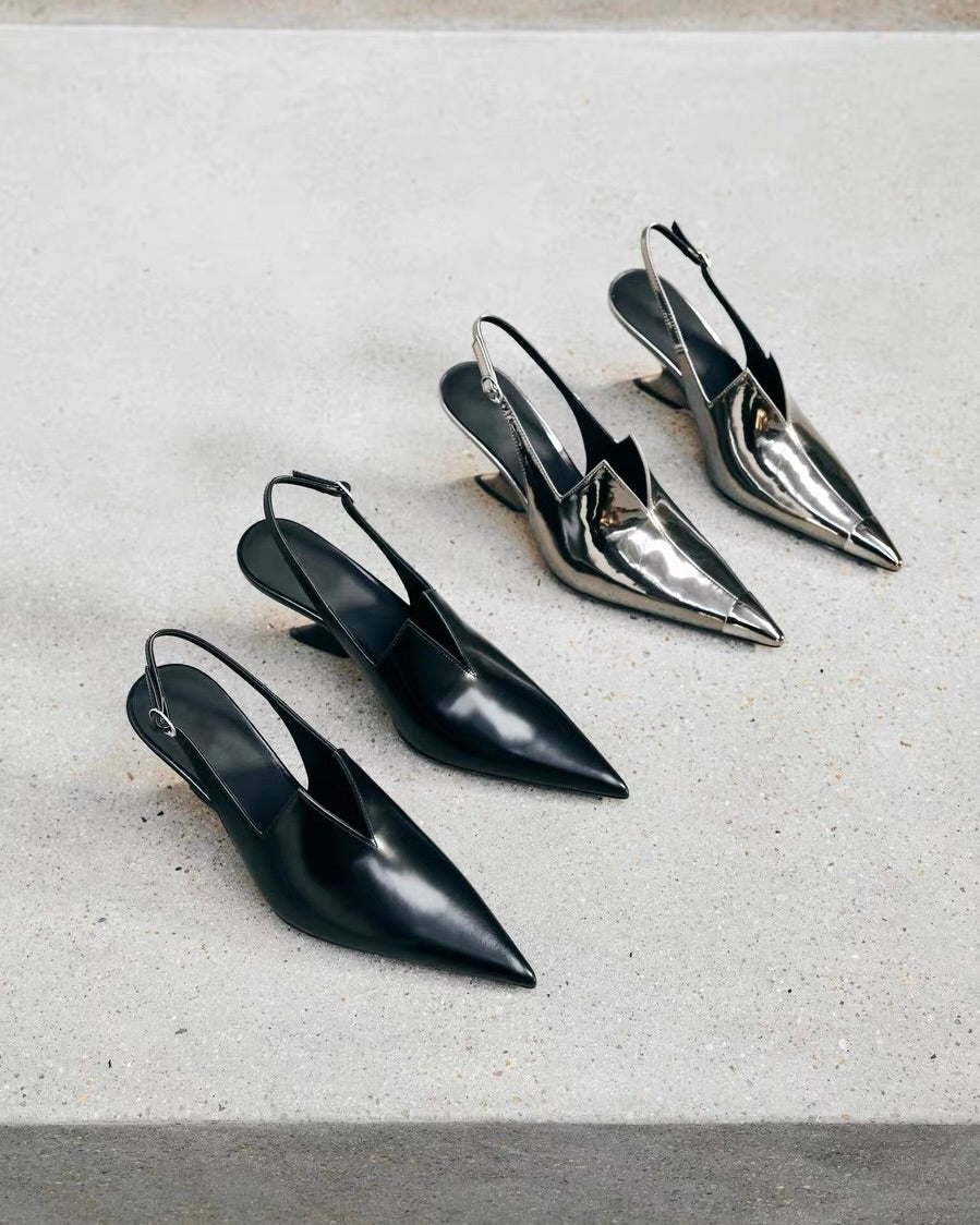 Pointed Slingback Heels
