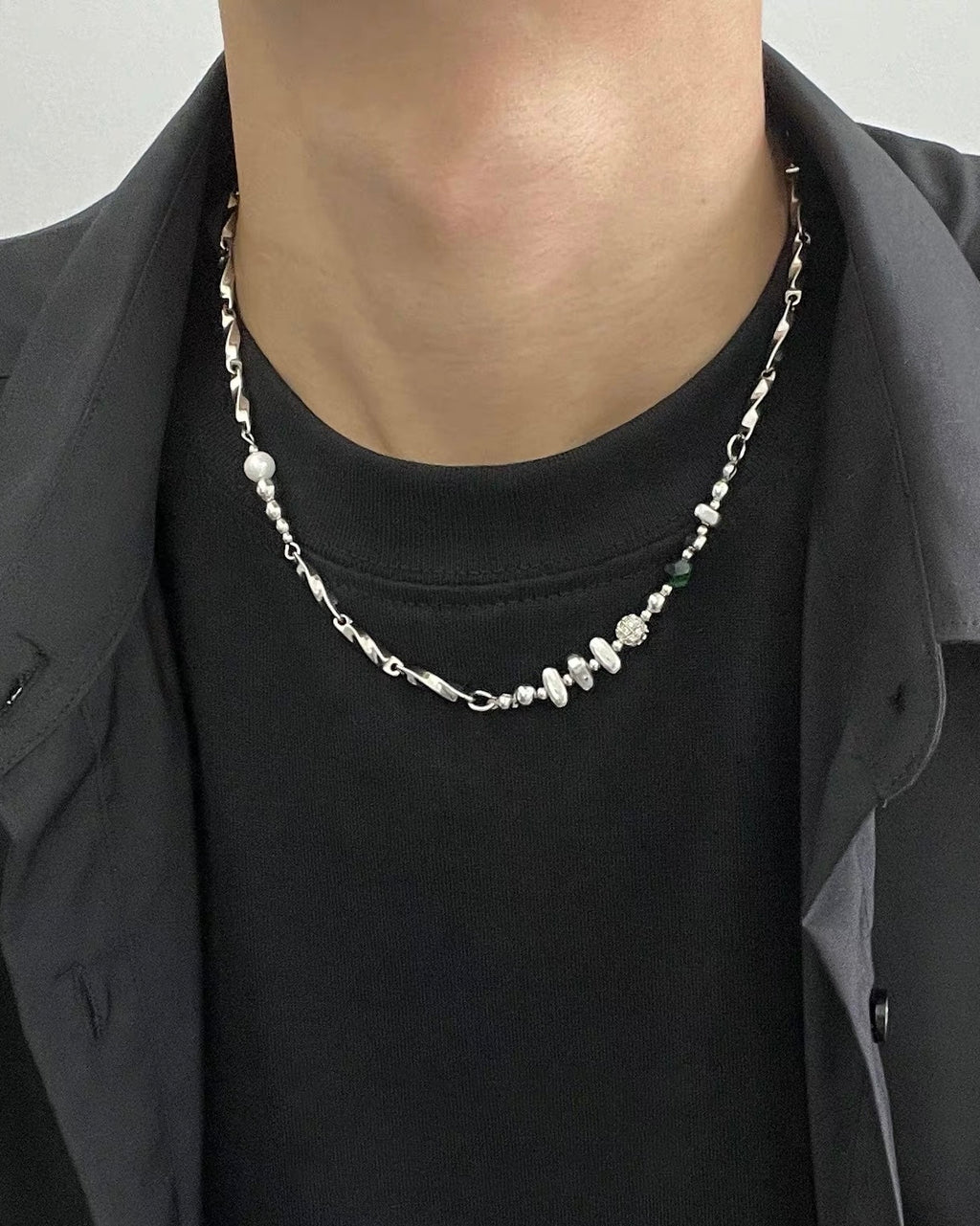Vintage Beaded Chain Necklace
