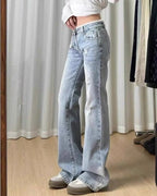 Lace Trim Low Rise Jeans
