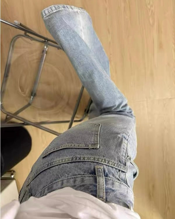 Lace Trim Low Rise Jeans