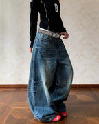 Vintage Wash Baggy Jeans
