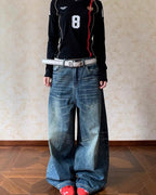 Vintage Wash Baggy Jeans