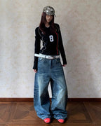 Vintage Wash Baggy Jeans