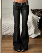 Double Button Bootcut Jeans