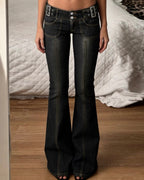 Double Button Bootcut Jeans