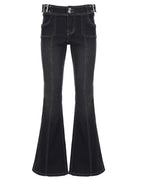 Double Button Bootcut Jeans