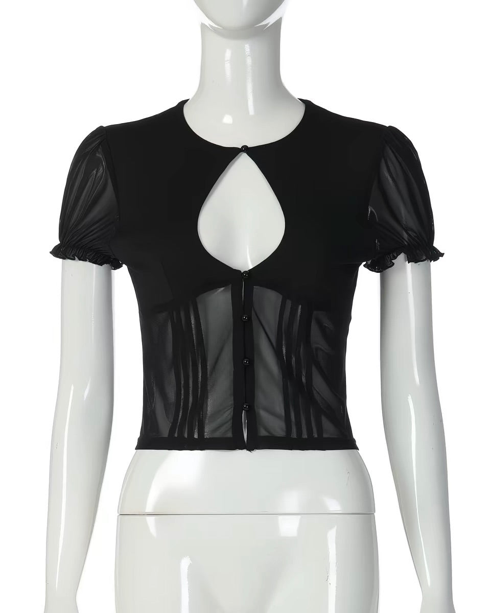 Mesh Cut-Out Top