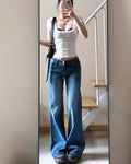 Low Rise Wide Leg Jeans
