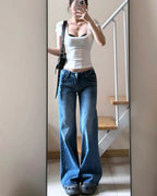 Low Rise Wide Leg Jeans