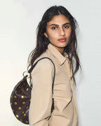 ZARA Studded Crescent Shoulder Bag