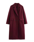 Wine Burgundy Classic Coat (Өмсгөл томтой)