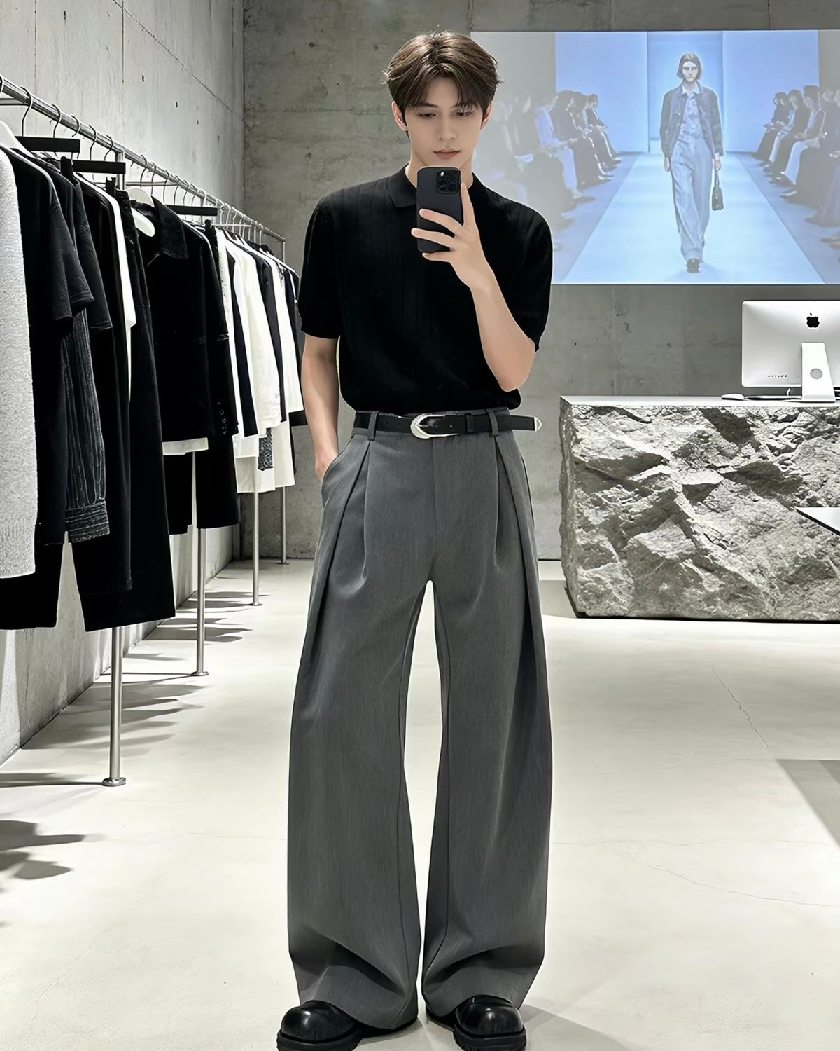 Wide Leg Suit Pants