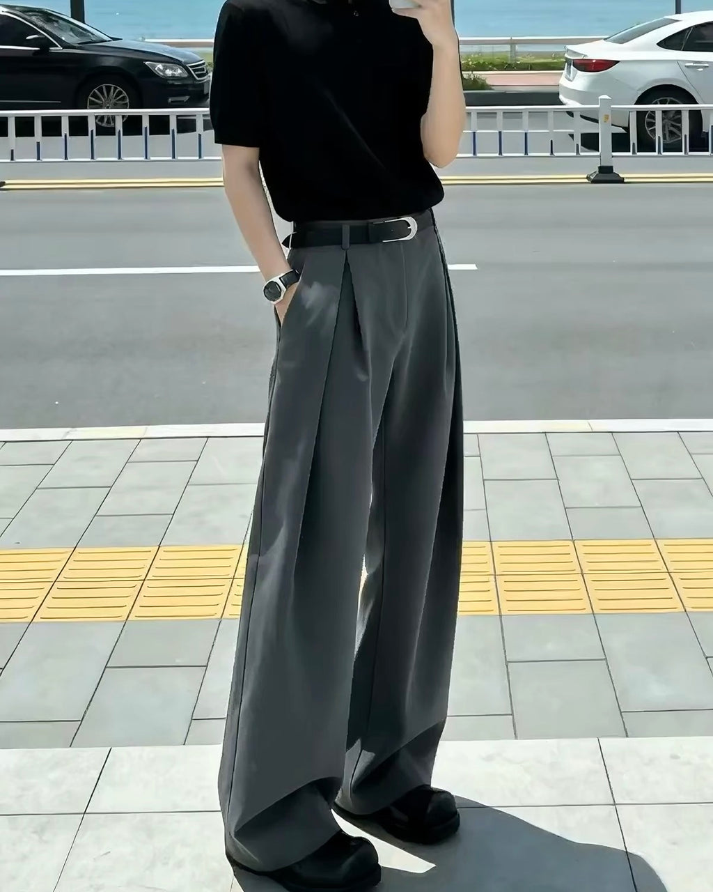 Wide Leg Suit Pants