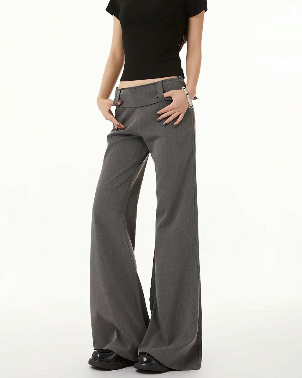 Low Rise Wide Leg Pants