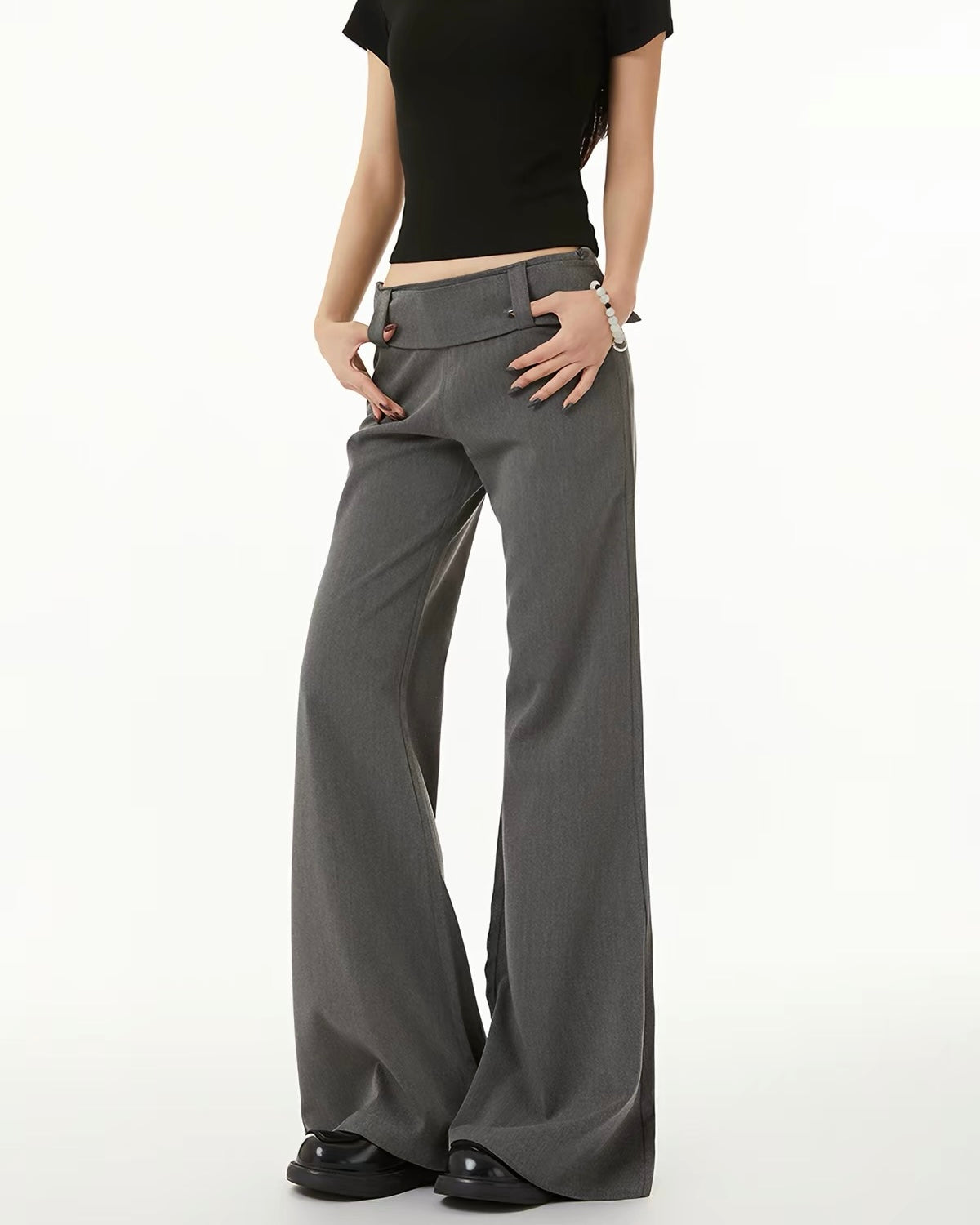 Low Rise Wide Leg Pants