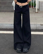 Low Rise Wide Leg Pants