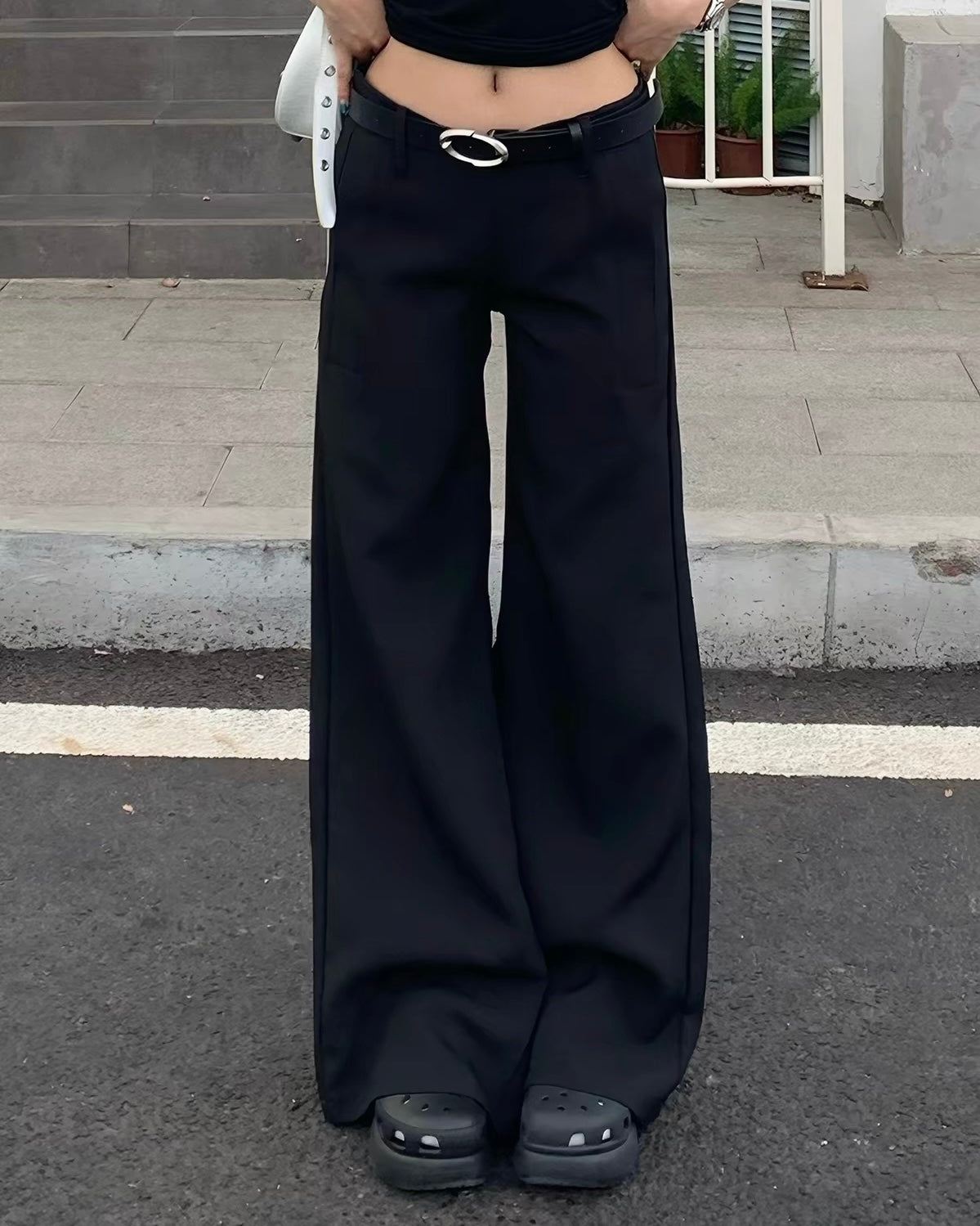 Low Rise Wide Leg Pants