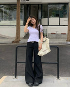 Low Rise Wide Leg Pants