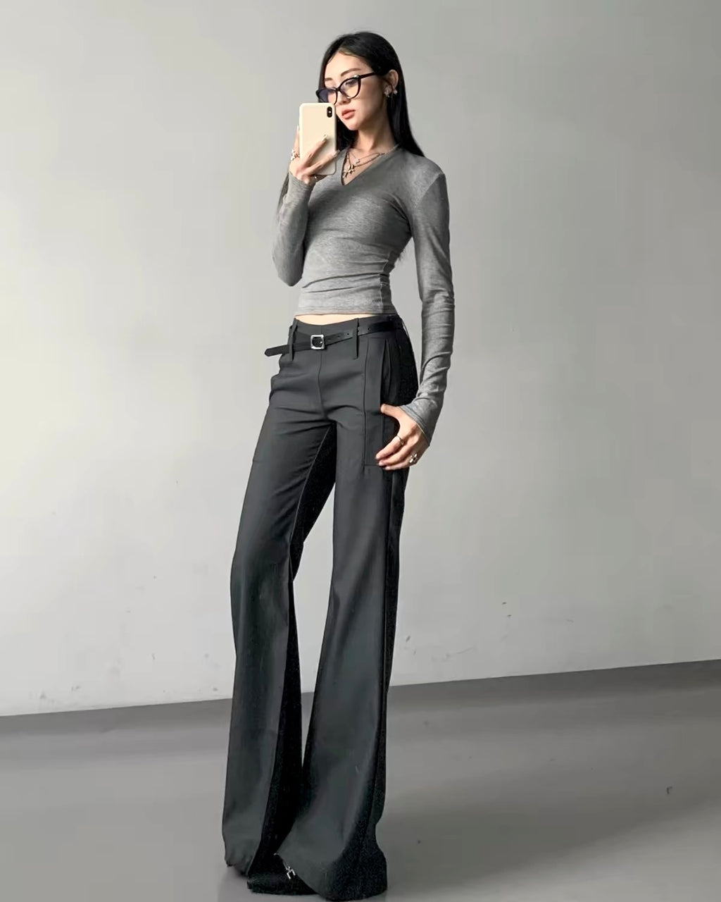Slim Flare Tailored Pants