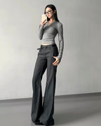 Slim Flare Tailored Pants