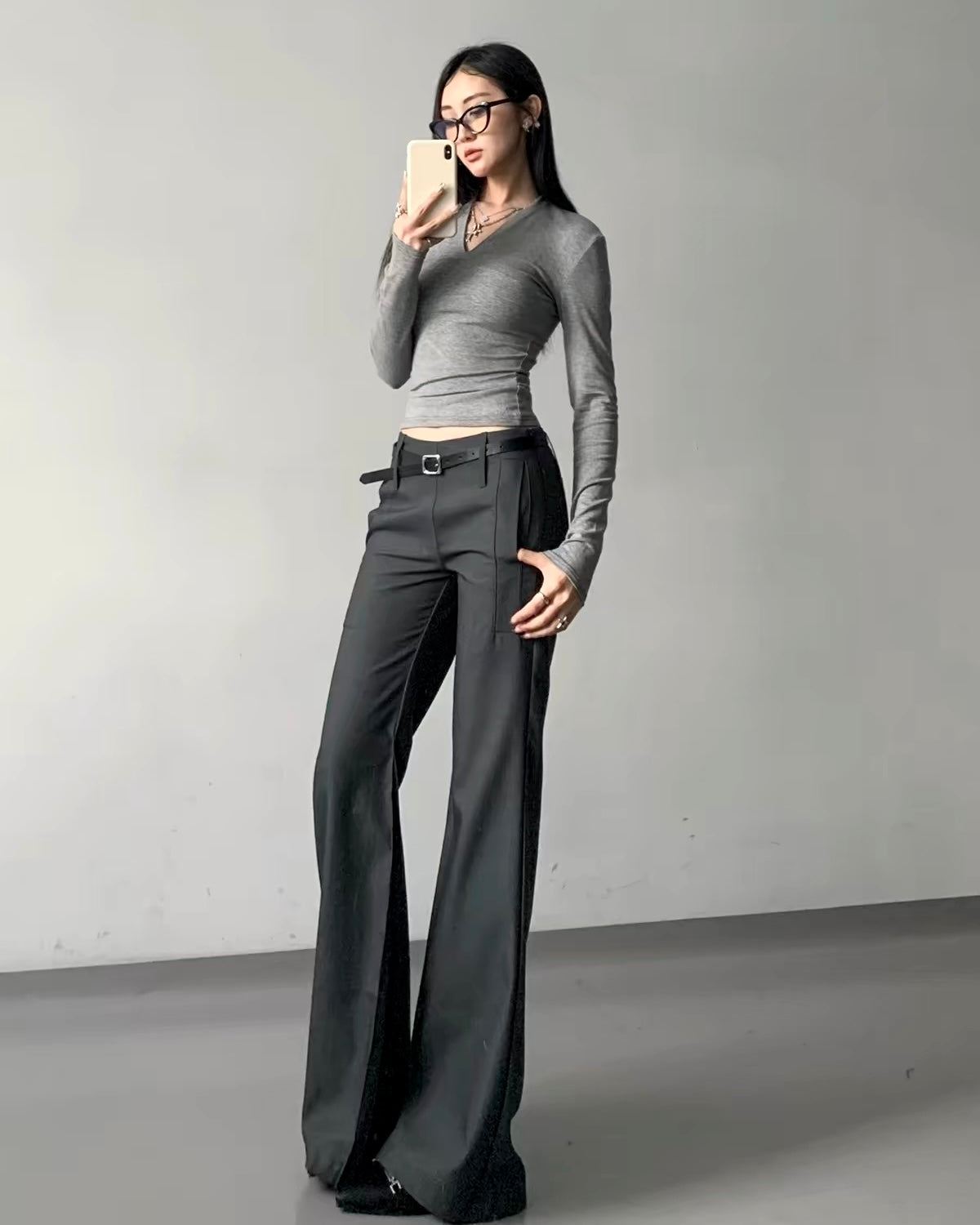 Slim Flare Tailored Pants