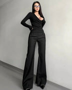 Slim Flare Tailored Pants