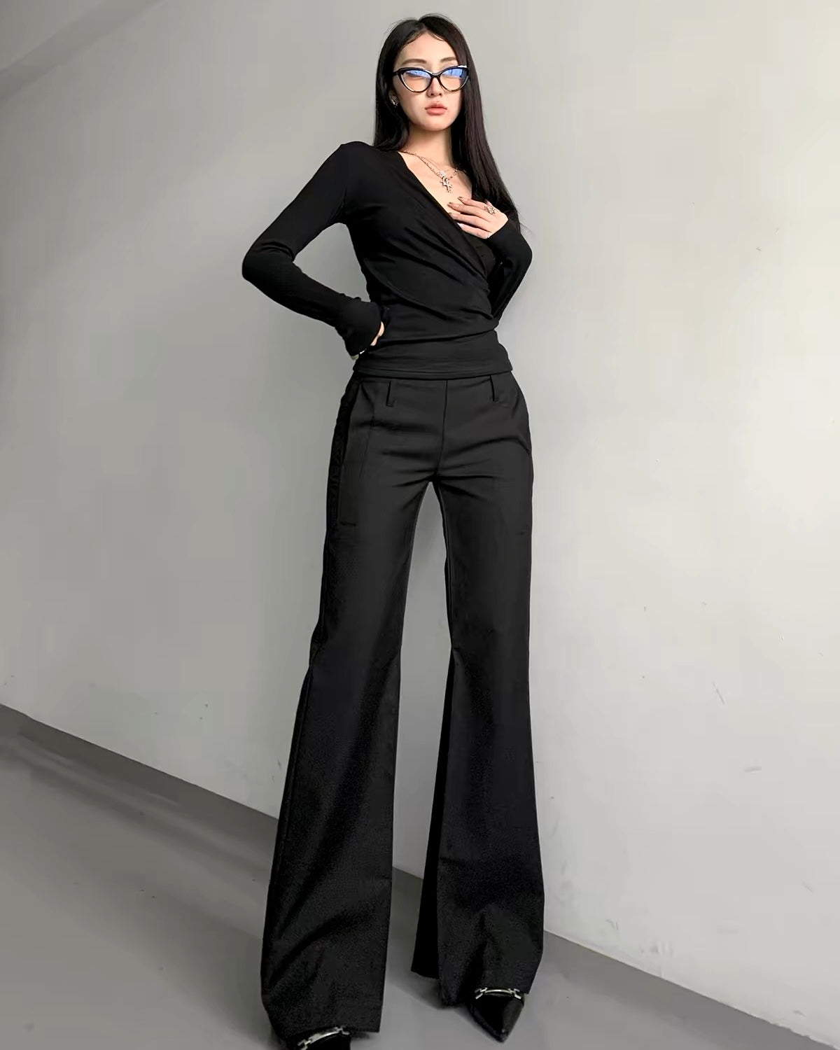 Slim Flare Tailored Pants