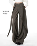 Wrap Detail Wide Leg Pants