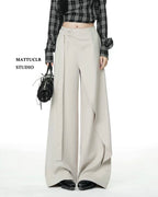 Wrap Detail Wide Leg Pants