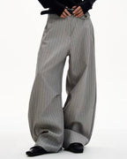 Pinstripe Wide Leg Pants