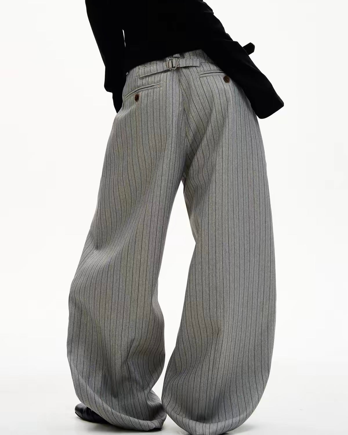 Pinstripe Wide Leg Pants