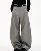 Pinstripe Wide Leg Pants