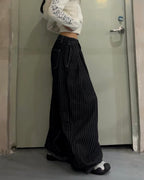Pinstripe Balloon Pants