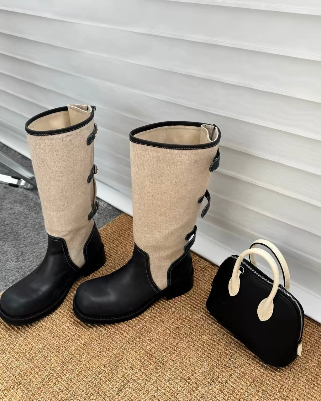 Canvas Knee Boots