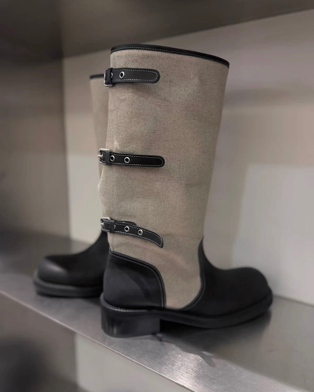 Canvas Knee Boots