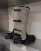 Canvas Knee Boots