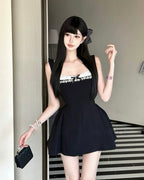 Chic Lace Detail Mini Dress
