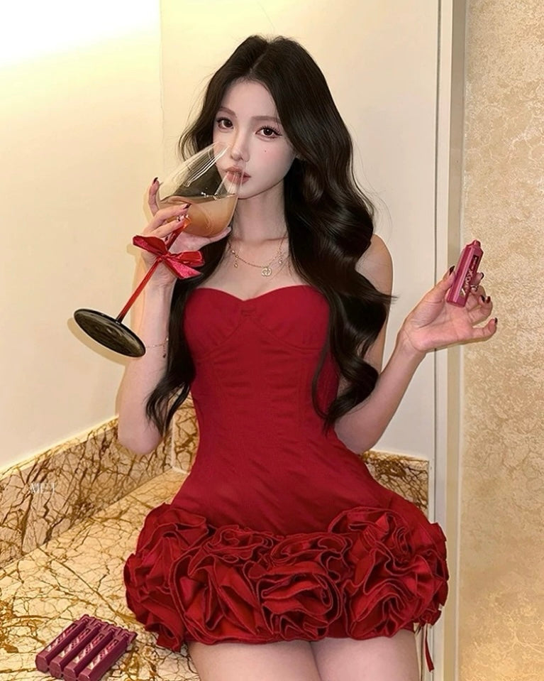 Romantic Rose Mini Dress
