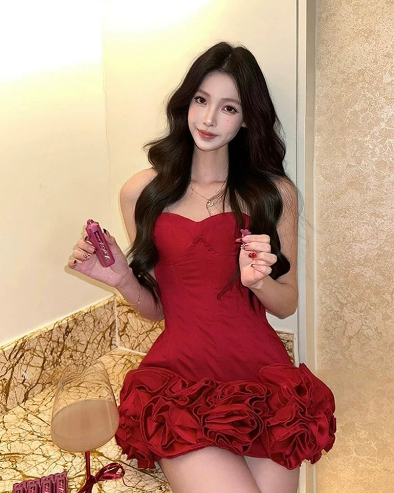 Romantic Rose Mini Dress