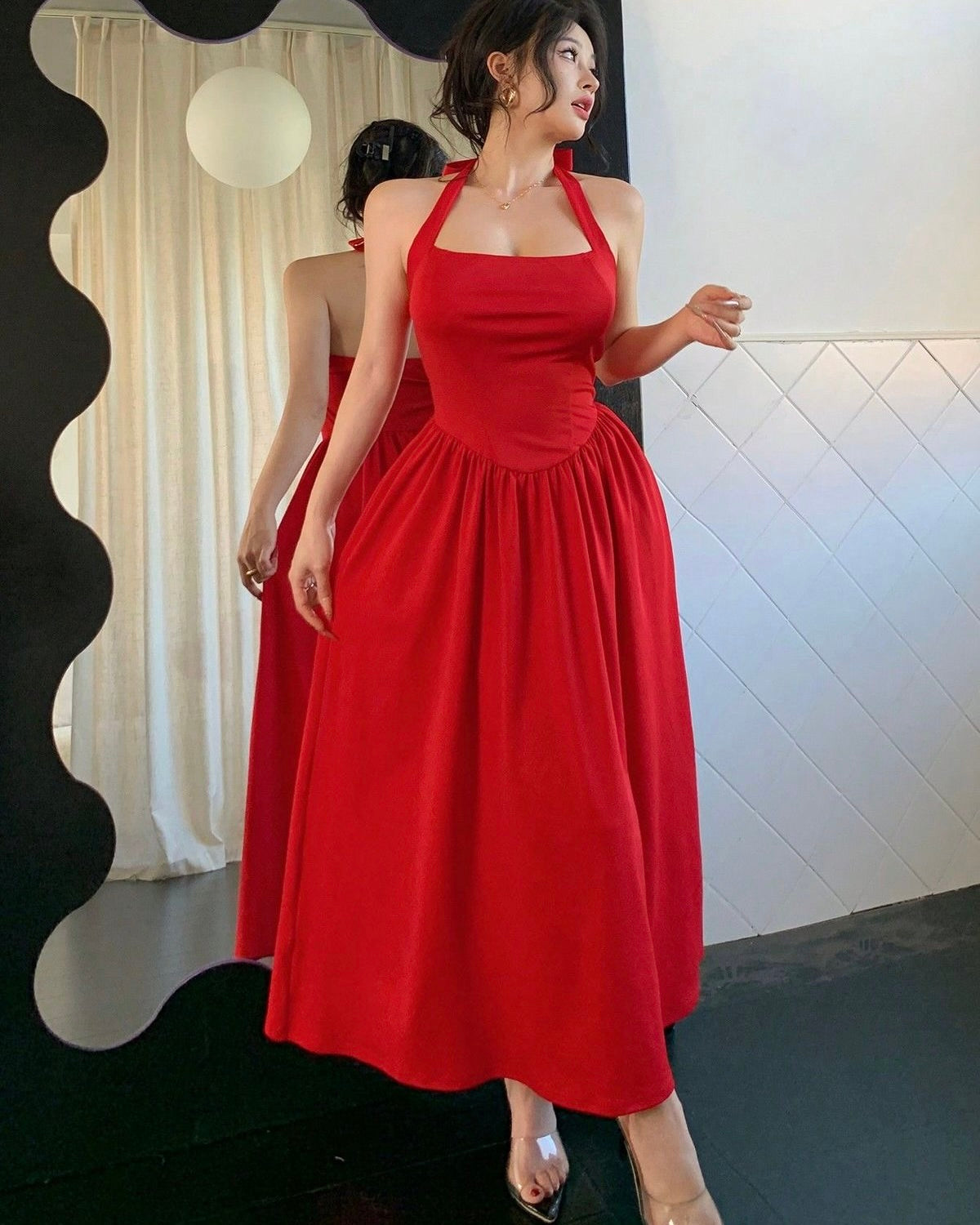 Scarlet Elegance Dress