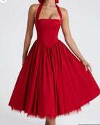 Scarlet Elegance Dress