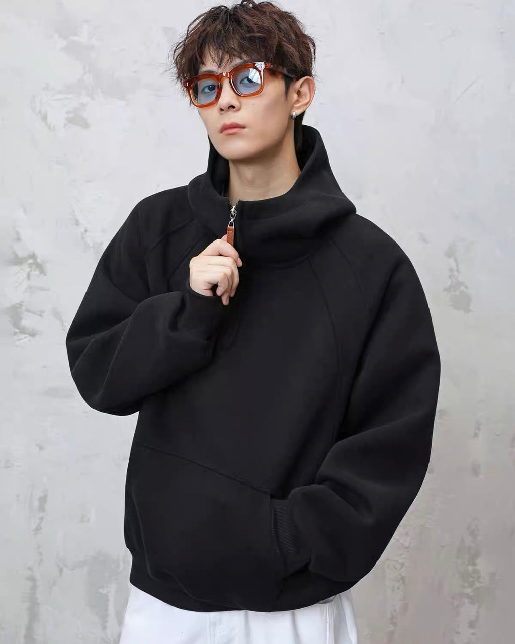 Half Zip Oversized Hoodie
