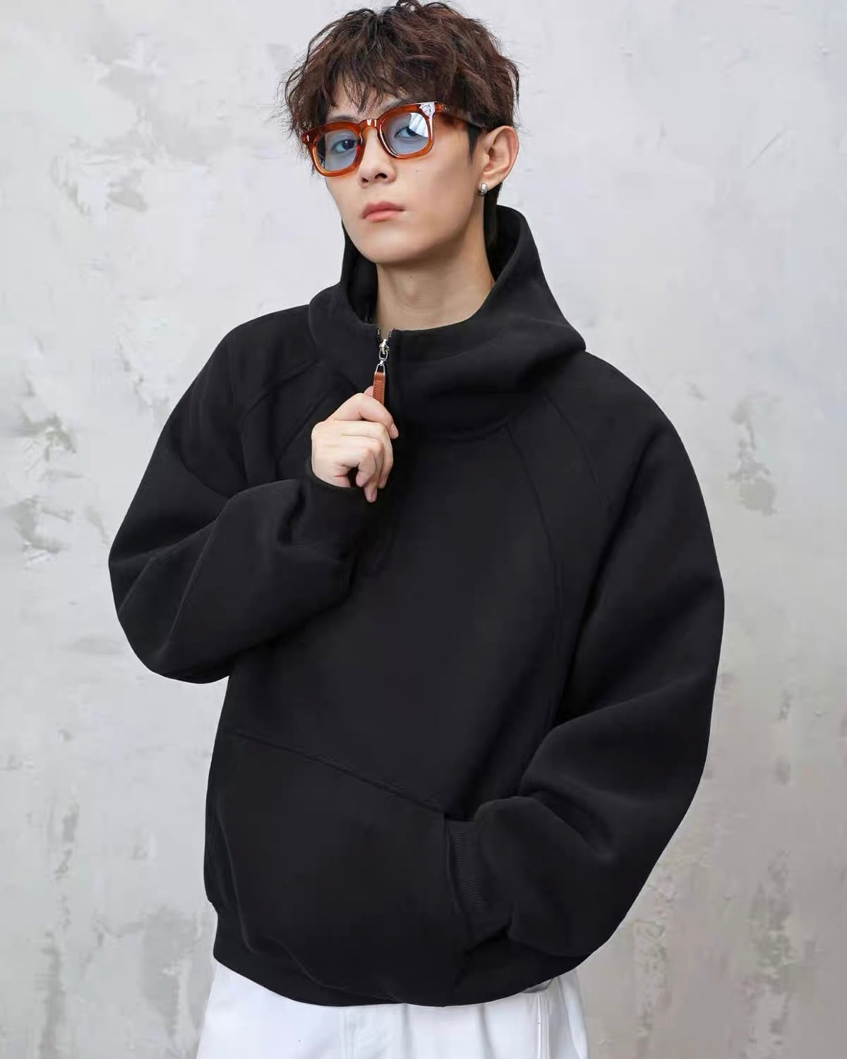 Half Zip Oversized Hoodie