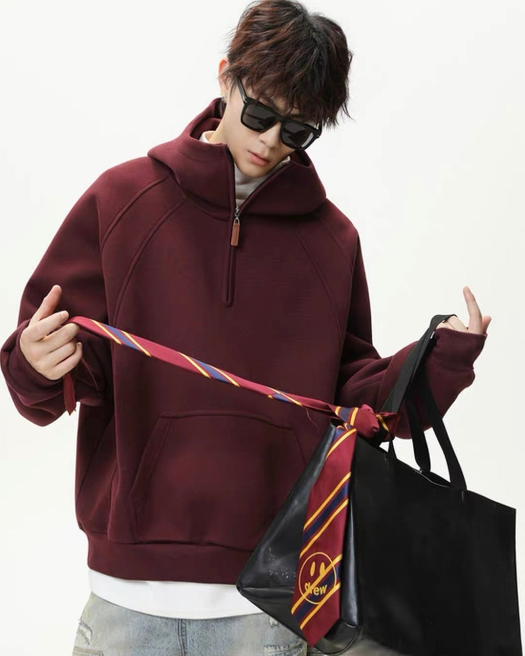 Half Zip Oversized Hoodie