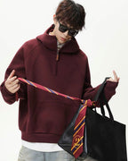 Half Zip Oversized Hoodie