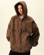 Sherpa Lined Oversized Zip Hoodie